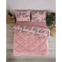 ETE HOMETEX ÇİFT KİŞİLİK LÜX WELSOFT YORGAN SETİ 195X215CM ARİNA PUDRA 8696474231889